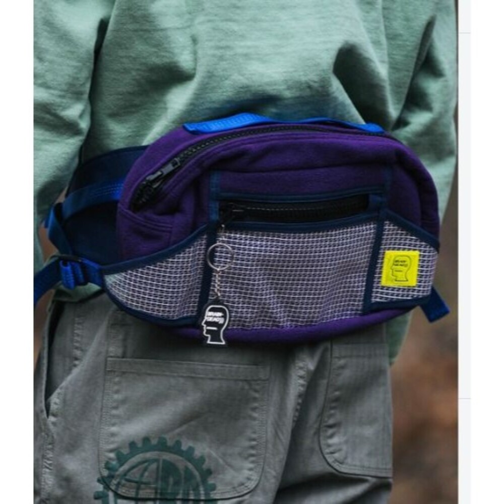 Brain Dead Purple and Blue Waist Bag Fanny Pack Sherpa